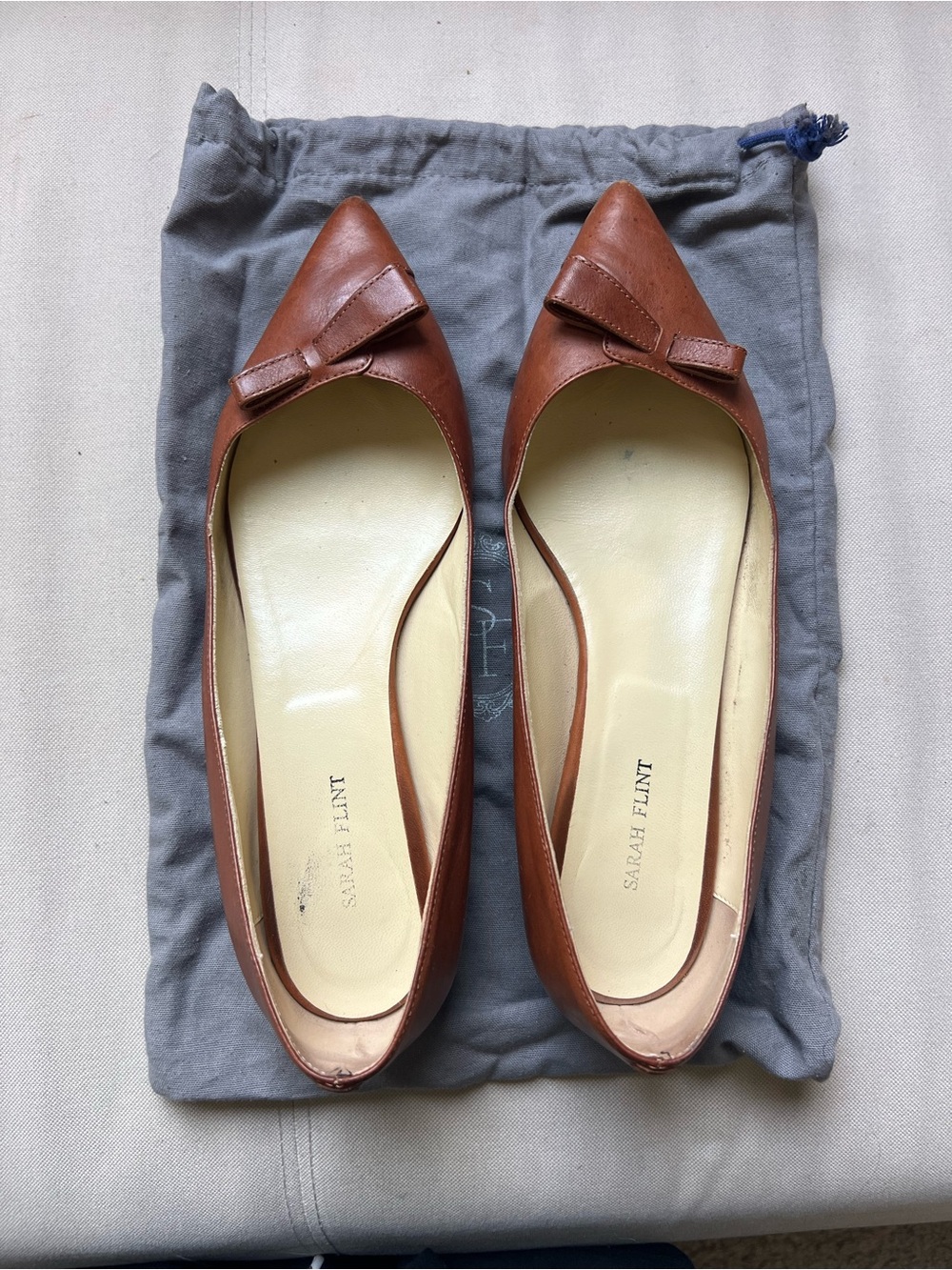Sarah Flint Natalie Bow Flats with Dust Bag